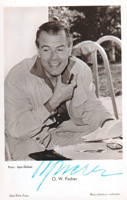 Autogramm Schauspieler | O. W. FISCHER | 1950er (Portrait SW UfA FK2018) Göbel