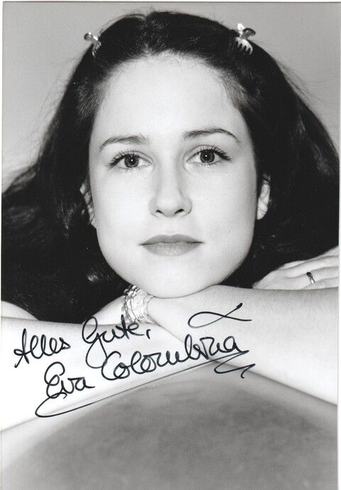 Autogramm Schauspieler | Eva COLUMBINA | 2000er Foto (Portrait SW) Lipp