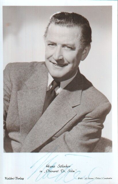Autogramm Film | Hans SÖHNKER | 1955 "Oberarzt Dr. Solm" (Portrait SW Kolibri) Grimm