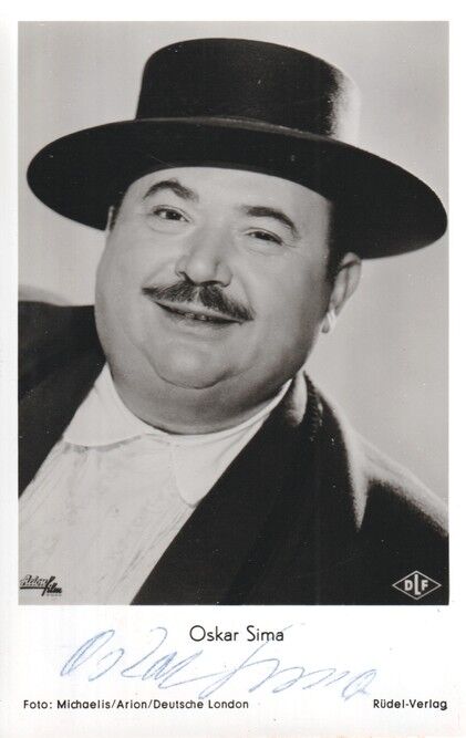 Autogramm Schauspieler | Oskar SIMA | 1950er (Portrait SW Rüdel) Michaelis