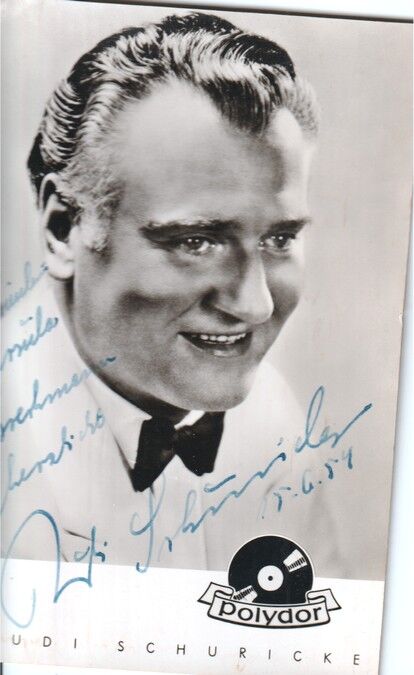 Autogramm Schlager | Rudi SCHURICKE | 1950er (Portrait SW Polydor)