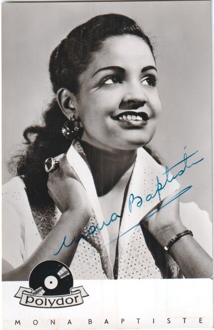 Autogramm Schlager | Mona BAPTISTE | 1950er (Portrait SW Polydor)