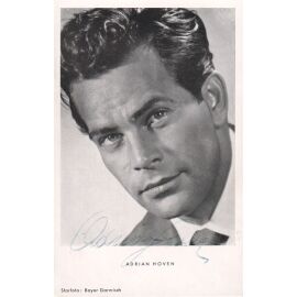 Autogramm Schauspieler | Adrian HOVEN | 1950er (Portrait SW) Bayer