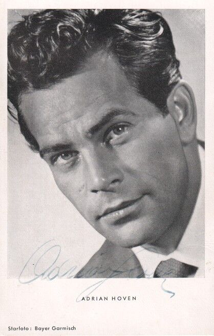 Autogramm Schauspieler | Adrian HOVEN | 1950er (Portrait SW) Bayer