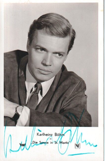 Autogramm Film | Karlheinz BÖHM | 1954 "Sonne St. Moritz" (Portrait SW) _