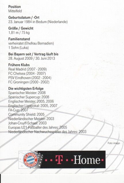 Autogramm Fussball | FC Bayern München | 2009 Druck | Arjen ROBBEN (Speilszene)