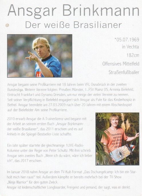 Autogramm Fussball | 2010er | Ansgar BRINKMANN (Portrait SW) Brasilianer