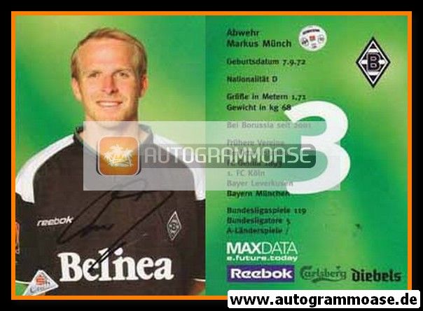 Autogramm Fussball | Borussia Mönchengladbach | 2001 | Markus MÜNCH