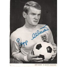 Autogramm Fussball | DFB | 1967 | Sepp MAIER (Portrait SW England-Logo)