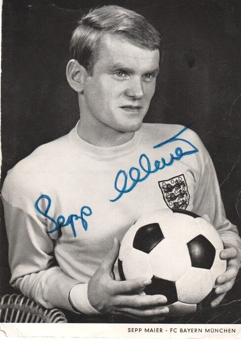 Autogramm Fussball | DFB | 1967 | Sepp MAIER (Portrait SW England-Logo)
