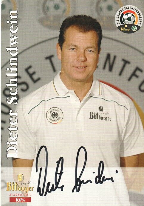 Autogramm Fussball | 2010er | Dieter SCHLINDWEIN (Portrait Color) Bitburger