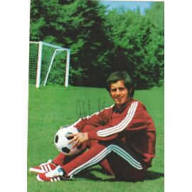 Autogramm Fussball | FC Bayern München | 1970er Adidas | Gerd MÜLLER (Portrait Color) 2
