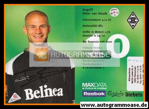 Autogramm Fussball | Borussia Mönchengladbach | 2001 | Peter VAN HOUDT