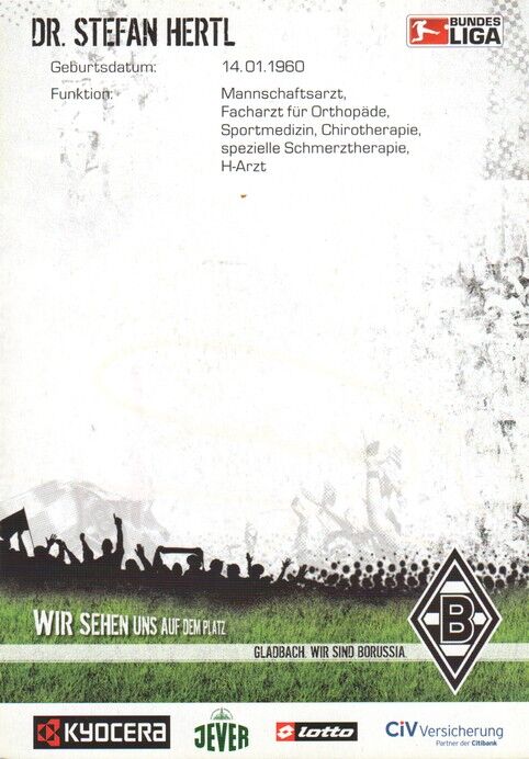 Autogramm Fussball | Borussia Mönchengladbach | 2007 | Stefan HERTL