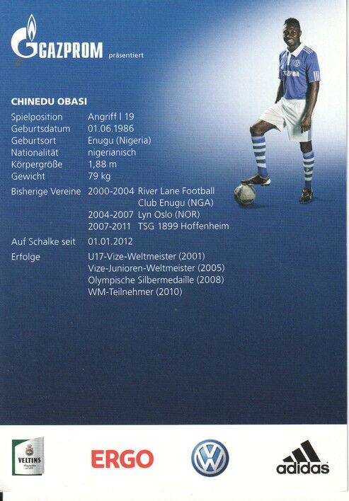 Autogramm Fussball | FC Schalke 04 | 2011 | Chinedu OBASI