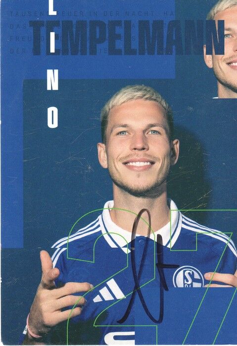 Autogramm Fussball | FC Schalke 04 | 2024 | Lino TEMPELMANN