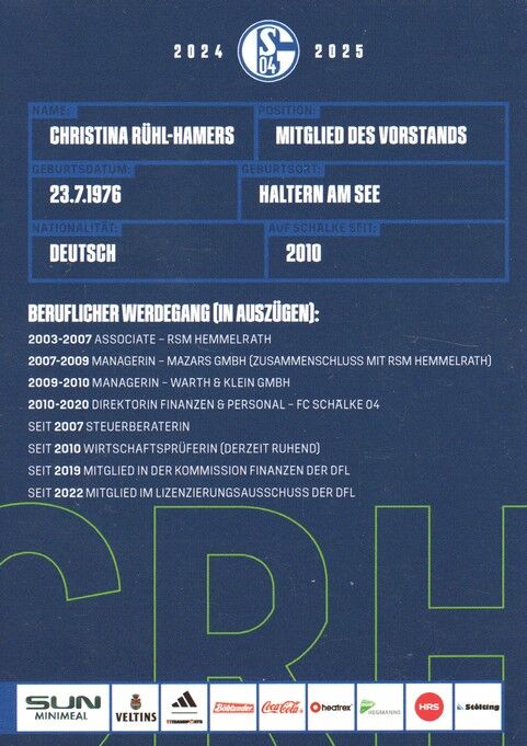Autogramm Fussball | FC Schalke 04 | 2024 | Christina RÜHL-HAMERS