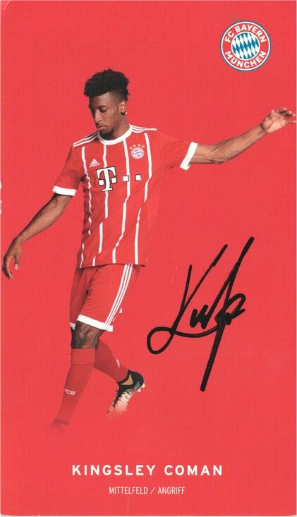 Autogramm Fussball | FC Bayern München | 2017 | Kingsley COMAN