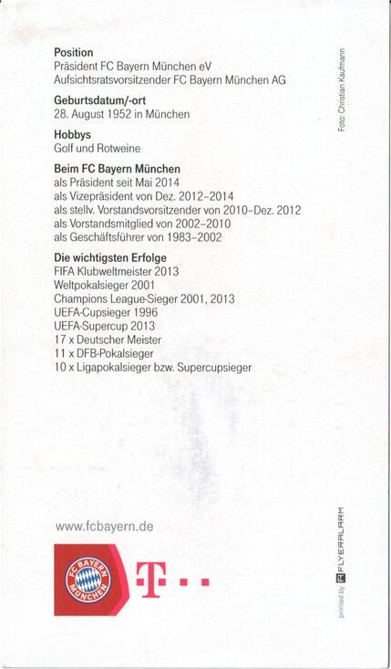 Autogramm Fussball | FC Bayern München | 2013-1 | Karl HOPFNER