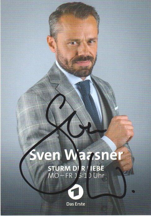 Autogramm TV | ARD | Sven WAASNER | 2020er "Sturm Der Liebe" (Portrait Color Arnold)