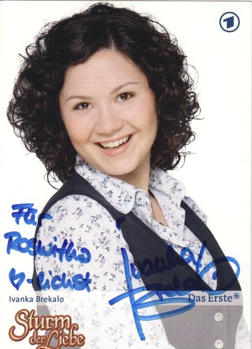 Autogramm TV | ARD | Ivanka BREKALO | 2000er "Sturm Der Liebe" (Portrait Color Wilschewski)