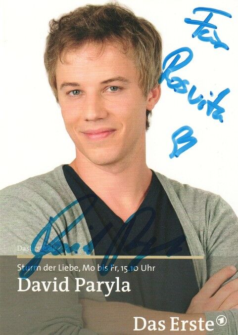 Autogramm TV | ARD | David PARYLA | 2010er "Sturm Der Liebe" (Portrait Color Paur)