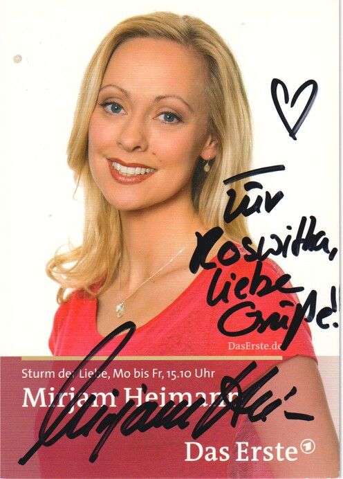 Autogramm TV | ARD | Mirjam HEIMANN | 2010er "Sturm Der Liebe" (Portrait Color Wilschewski)