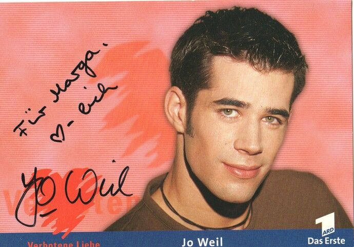 Autogramm TV | ARD | Jo WEIL | 2000 "Verbotene Liebe" (Portrait Color Glitsch)