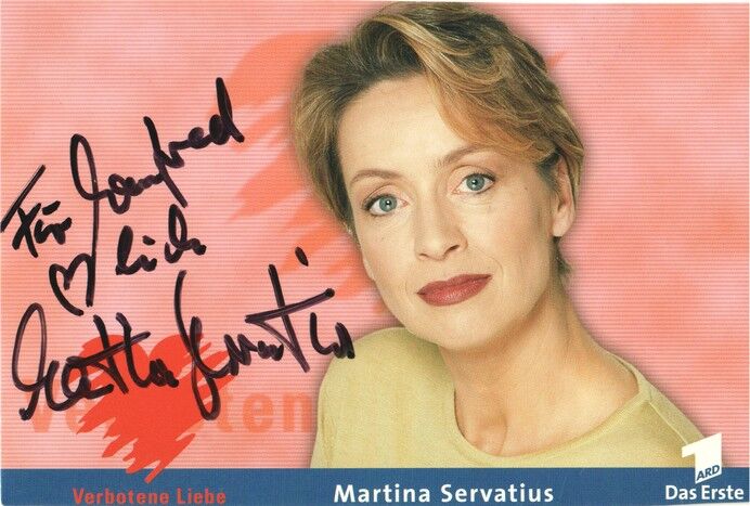 Autogramm TV | ARD | Martina SERVATIUS | 2000 "Verbotene Liebe" (Portrait Color Glitsch)