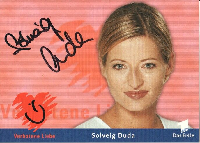 Autogramm TV | ARD | Solveig DUDA | 2000 "Verbotene Liebe" (Portrait Color Glitsch)