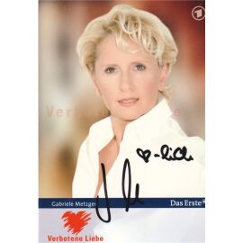 Autogramm TV | ARD | Gabriele METZGER | 2000er "Verbotene Liebe" (Portrait Color Glitsch)