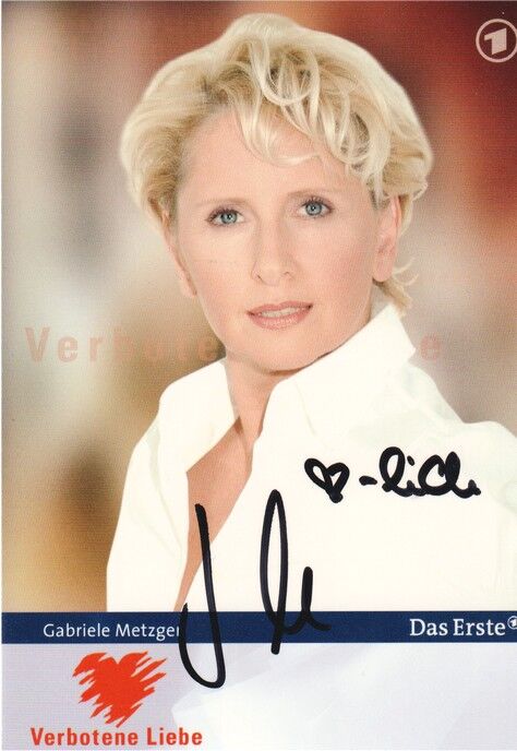 Autogramm TV | ARD | Gabriele METZGER | 2000er "Verbotene Liebe" (Portrait Color Glitsch)