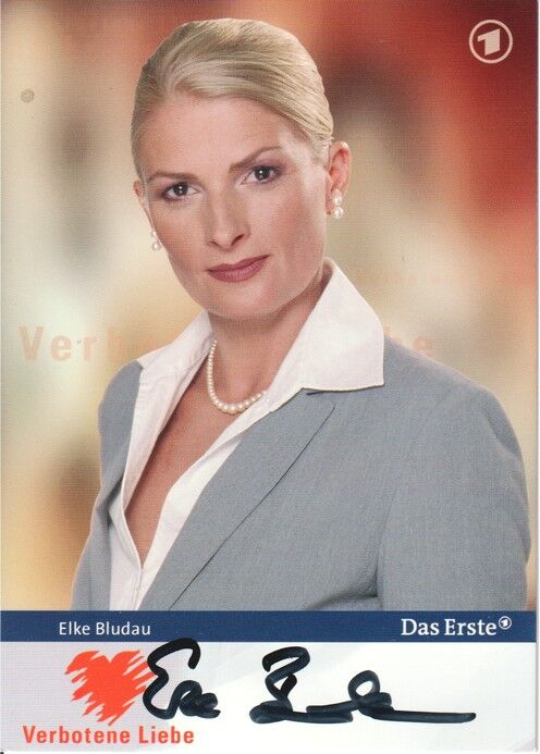 Autogramm TV | ARD | Elke BLUDAU | 2000er "Verbotene Liebe" (Portrait Color Glitsch)