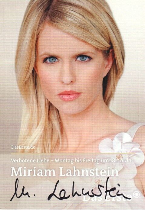 Autogramm TV | ARD | Miriam LAHNSTEIN | 2011 "Verbotene Liebe" (Portrait Color Glitsch)
