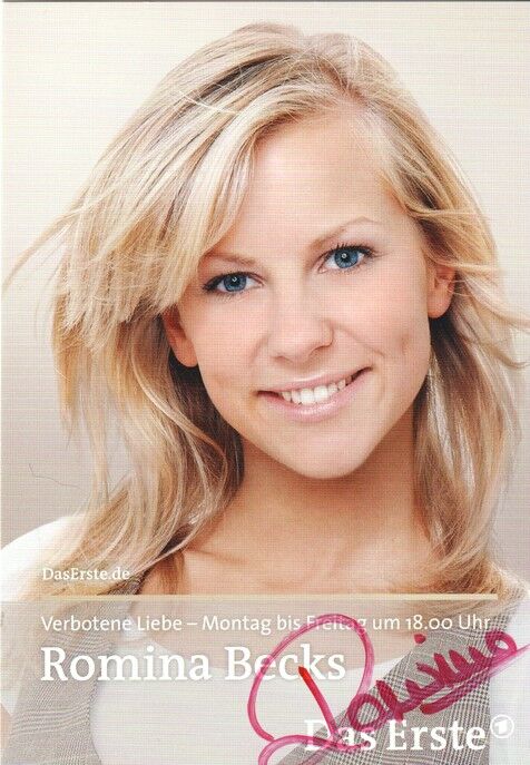 Autogramm TV | ARD | Romina BECKS | 2011 "Verbotene Liebe" (Portrait Color Glitsch)