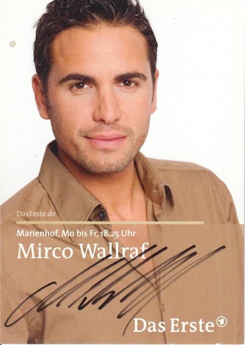 Autogramm TV | ARD | Mirco WALLRAF | 2009 "Marienhof" (Portrait Color Jander)