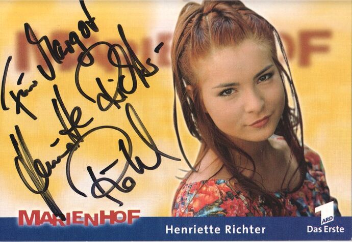 Autogramm TV | ARD | Henriette RICHTER | 2000 "Marienhof" (Portrait Color Reiter)