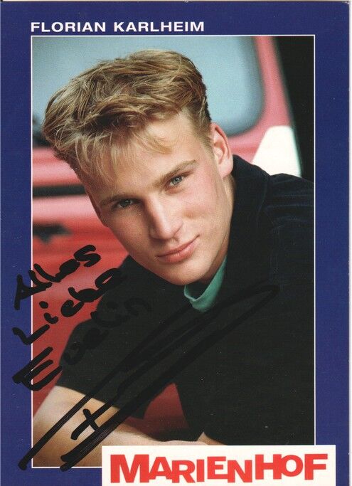 Autogramm TV | ARD | Florian KARLHEIM | 1990er "Marienhof" (Portrait Color Reiter) 2