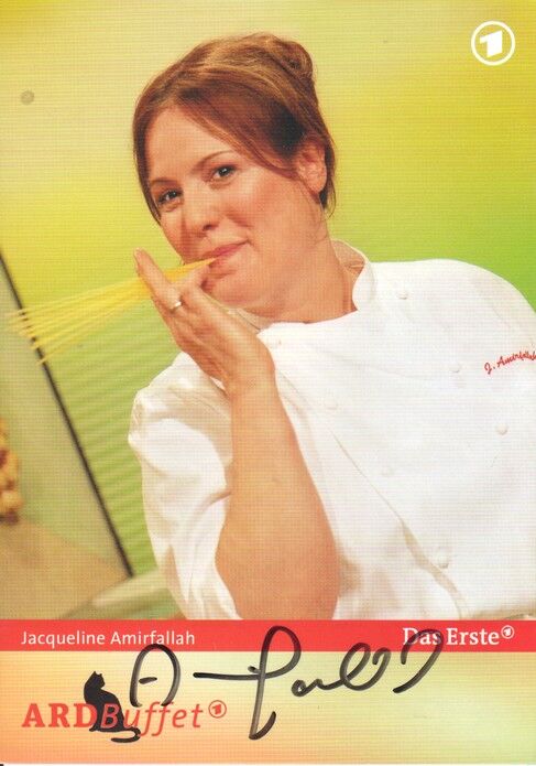 Autogramm TV | ARD | Jacqueline AMIRFALLAH | 2005 "ARD Buffet" (Portrait Color Krause)