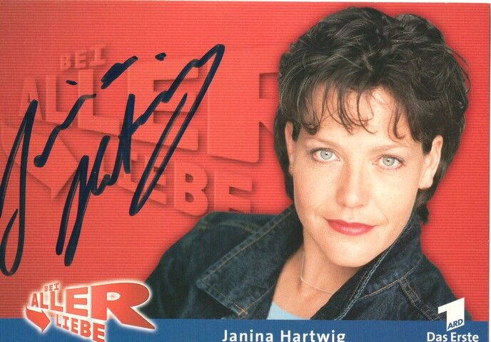 Autogramm TV | ARD | Janina HARTWIG | 2000er "Bei Aller Liebe" (Portrait Color Began)