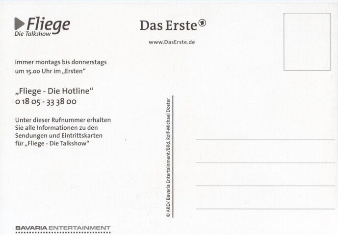 Autogramm TV | ARD | Jürgen FLIEGE | 2000er "Fliege" (Portrait SW Doster)