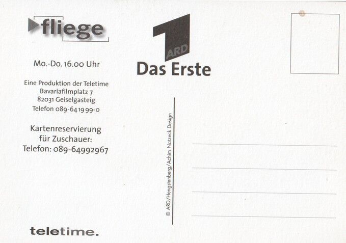 Autogramm TV | ARD | Jürgen FLIEGE | 2000er "Fliege" (Portrait Color Hengstenberg)