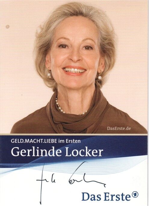 Autogramm TV | ARD | Gerlinde LOCKER | 2009 "Geld.Macht.Liebe" (Portrait Color Jander)