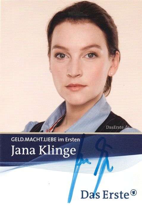 Autogramm TV | ARD | Jana KLINGE | 2009 "Geld.Macht.Liebe" (Portrait Color Jander)
