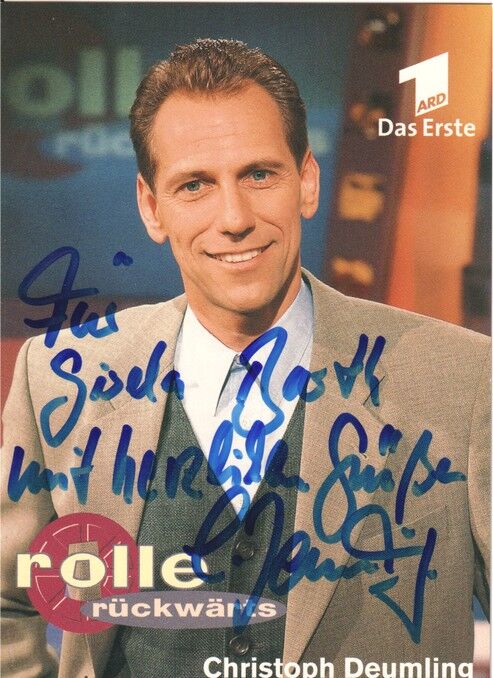 Autogramm TV | ARD | Christoph DEUMLING | 1990er "Rolle Rückwärts" (Portrait Color)