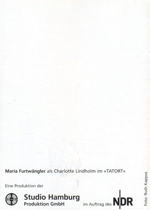 Autogramm TV | ARD | Maria FURTWÄNGLER | 2000er"Tatort" (Portrait Color Kappus)