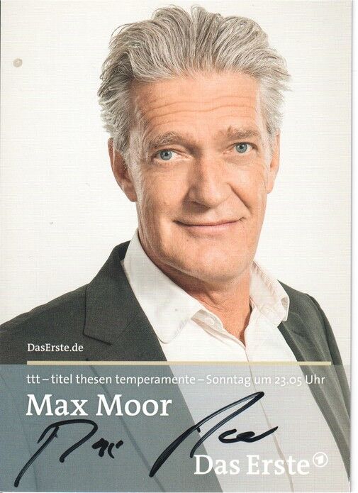 Autogramm TV | ARD | Max MOOR | 2010er "Titel Thesen Temperamente" (Portrait Color Kröning)