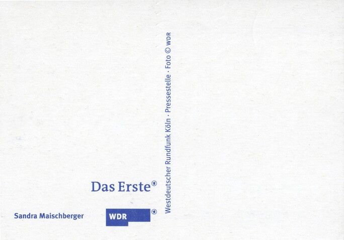 Autogramm TV | ARD | Sandra MAISCHBERGER | 2000er (Portrait Color WDR)