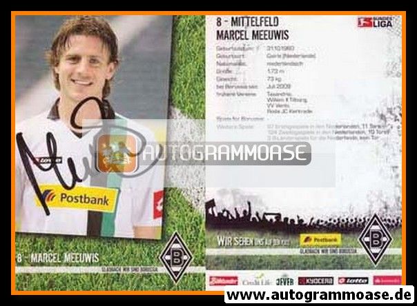 Autogramm Fussball | Borussia Mönchengladbach | 2009 | Marcel MEEUWIS