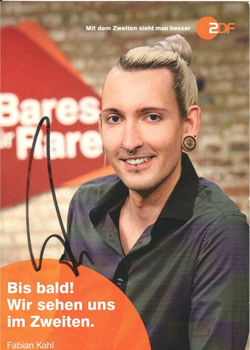 Autogramm TV | ZDF | Fabian KAHL | 2020er "Bares Für Rares" (Portrait Color Engels)